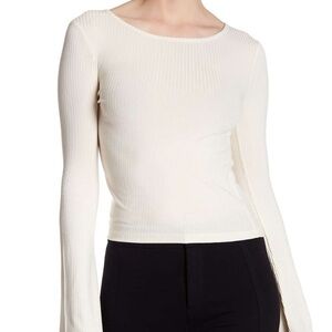 Top Shop Long sleeve top w/open tie back NWT size 6